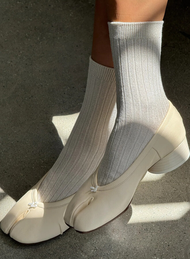 Bas Le Bon Shoppe Her Socks écrus en lurex