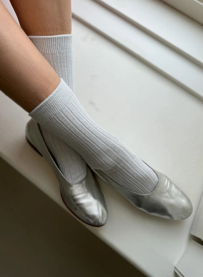 Bas Le Bon Shoppe Her Socks blancs en lurex