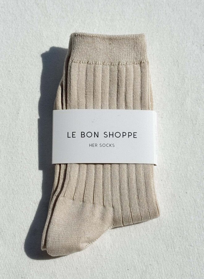 Bas Le Bon Shoppe Her Socks porcelaine
