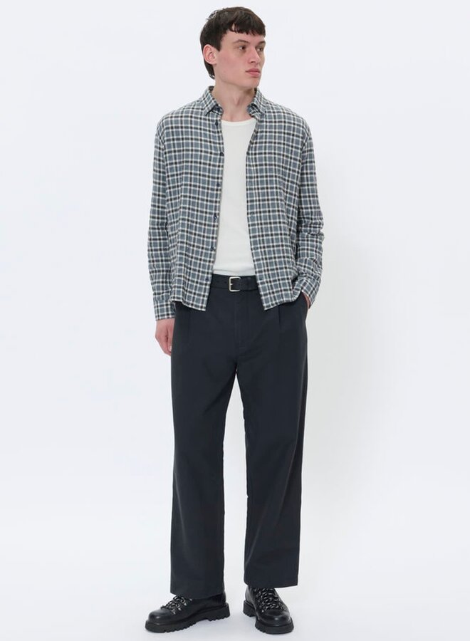 Chemise Matinique Christaldo à carreaux gris crème et noir