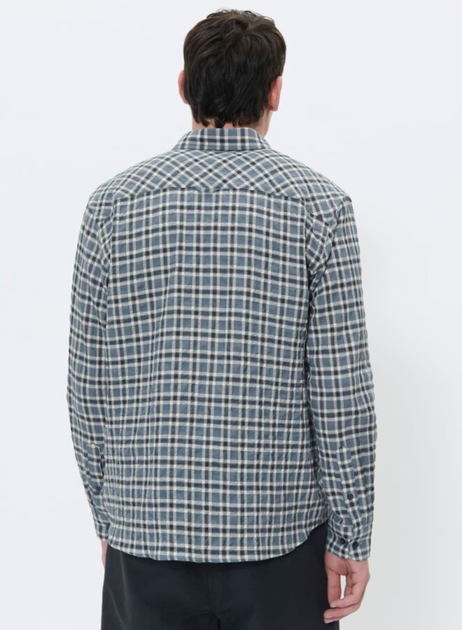 Chemise Matinique Christaldo à carreaux gris crème et noir