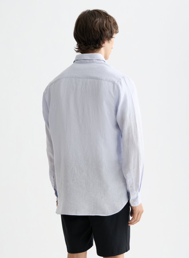 Chemise Scotch & Soda en lin bleu lavande