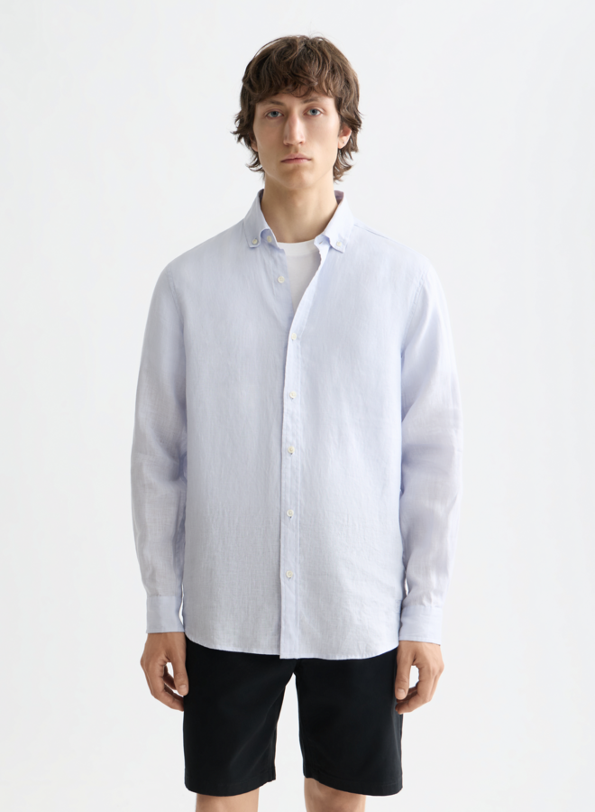 Chemise Scotch & Soda en lin bleu lavande