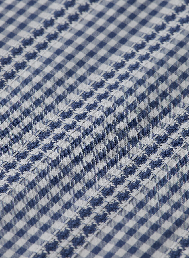 Chemise Scotch & Soda à petits carreaux tissés bleu océan