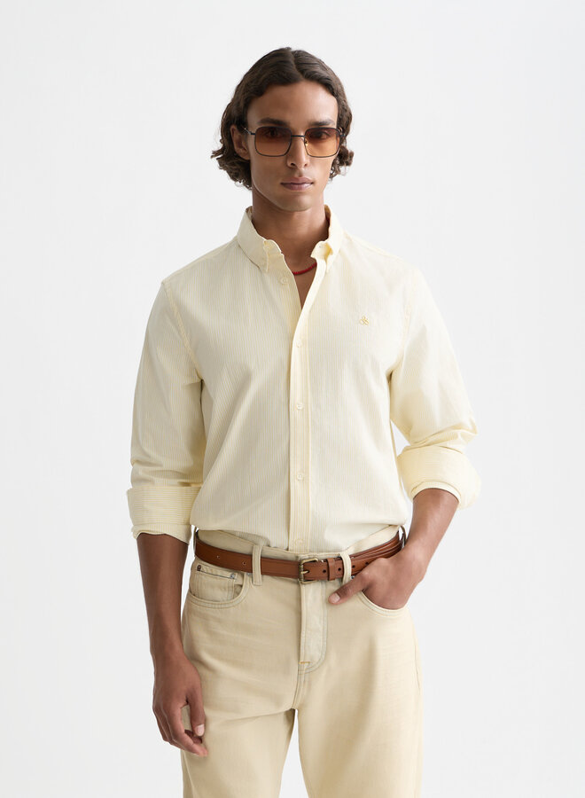 Chemise Scotch & Soda rayée jaune pâle & blanche