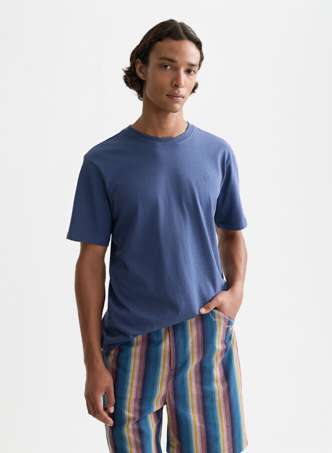 T-shirt Scotch & Soda signature bleu océan