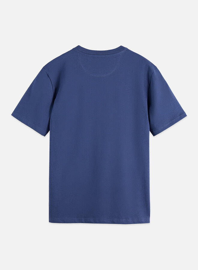 T-shirt Scotch & Soda signature bleu océan