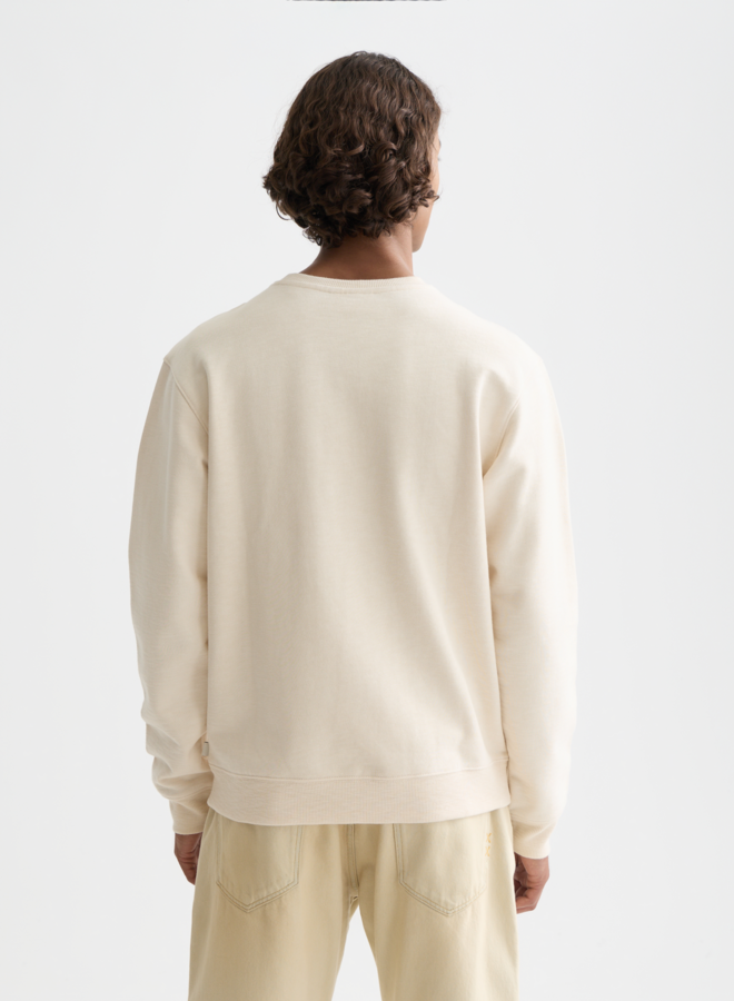 Chandail Scotch & Soda sweat écru à logo bleu océan