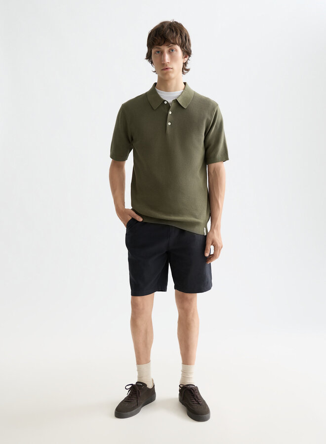 Polo Scotch & Soda en tricot vert olive