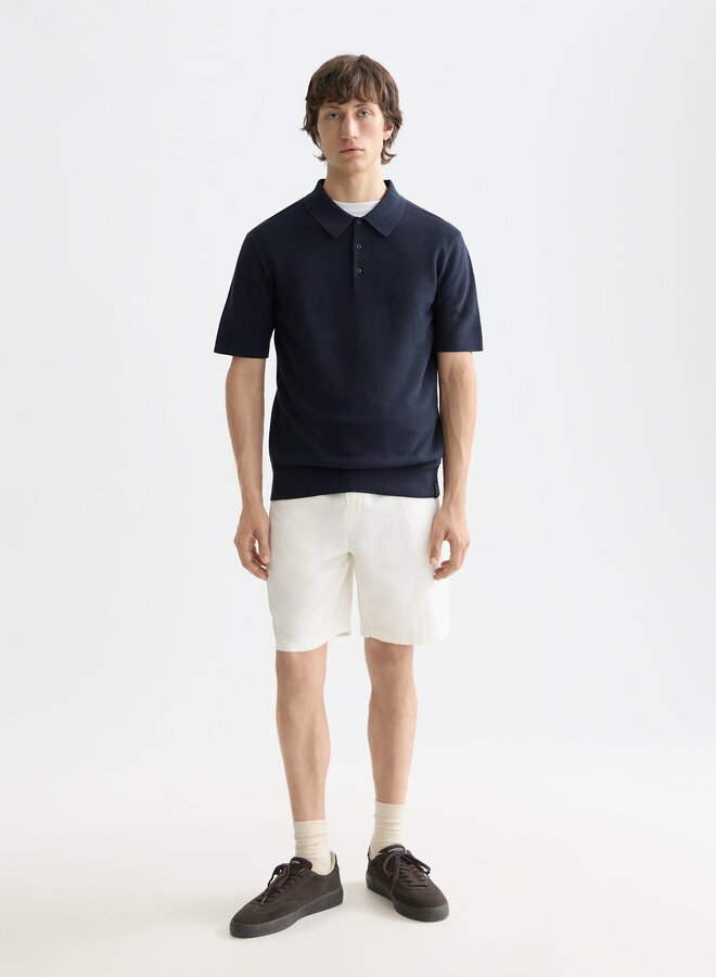 Polo Scotch & Soda en tricot bleu marine