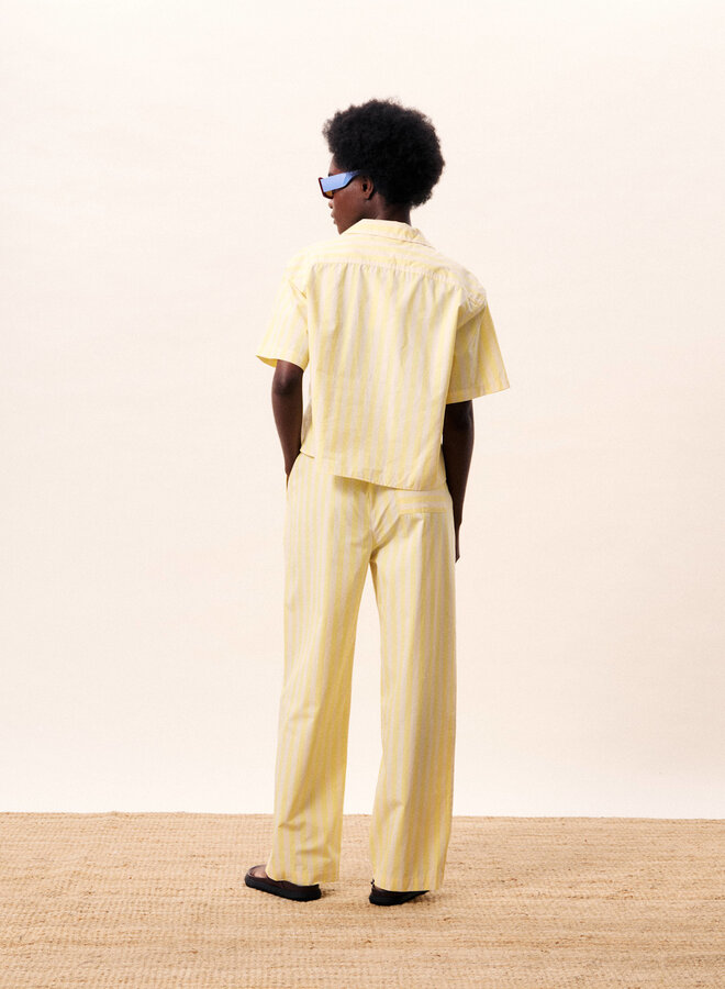 Blouse Frnch Paris Marina rayée jaune & beige