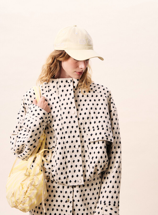 Jacket Frnch Paris Neree crème à pois noirs