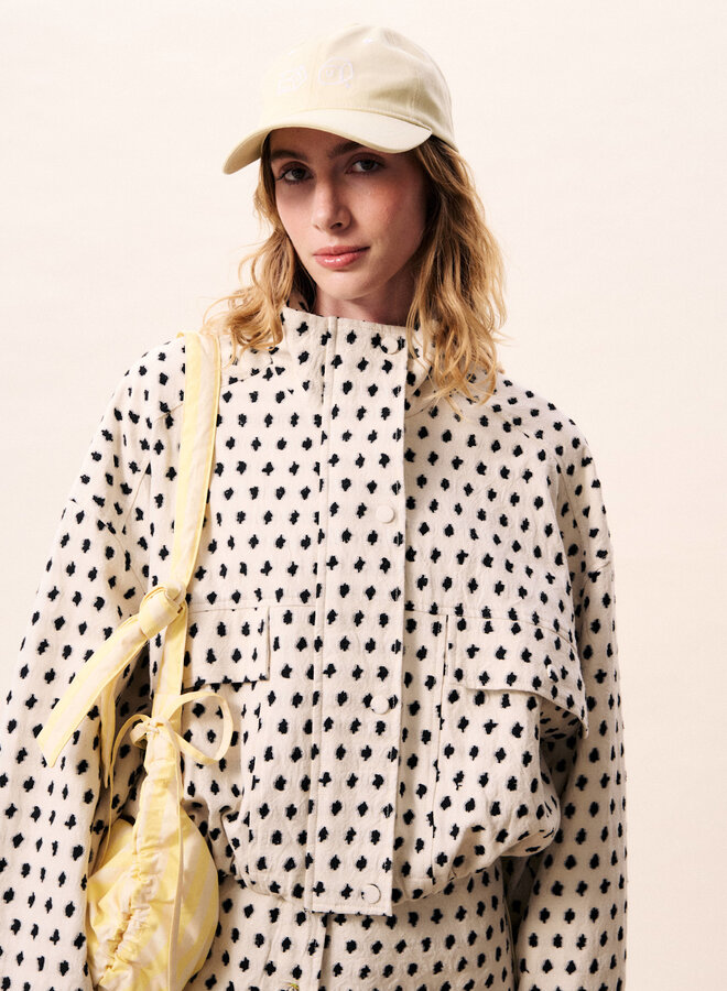 Jacket Frnch Paris Neree crème à pois noirs