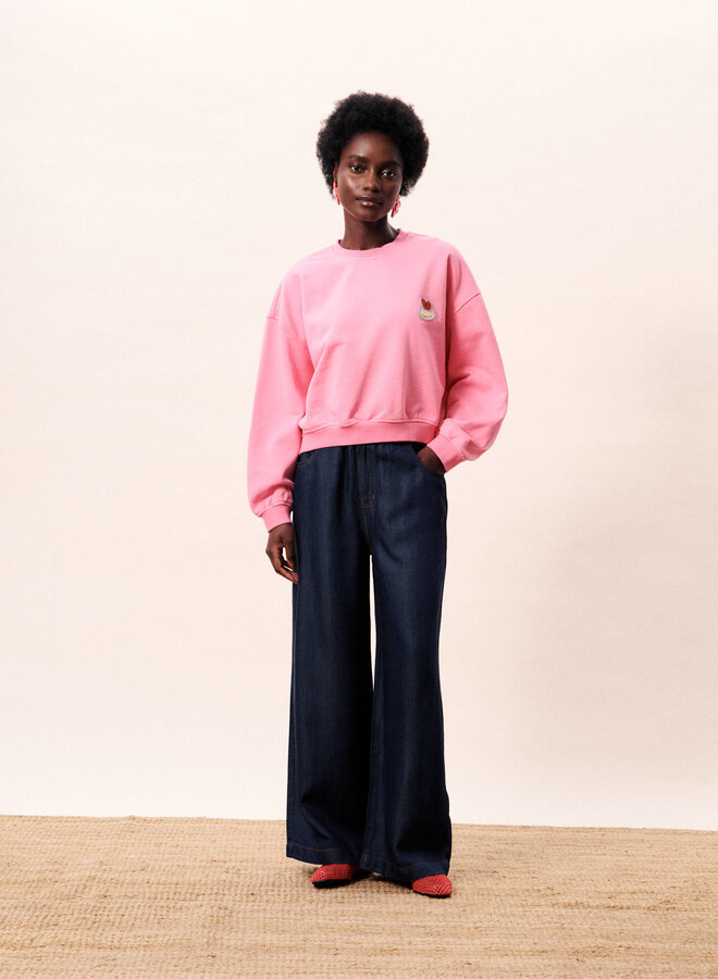 Chandail Frnch Paris Tamise sweat rose flash avec coeur