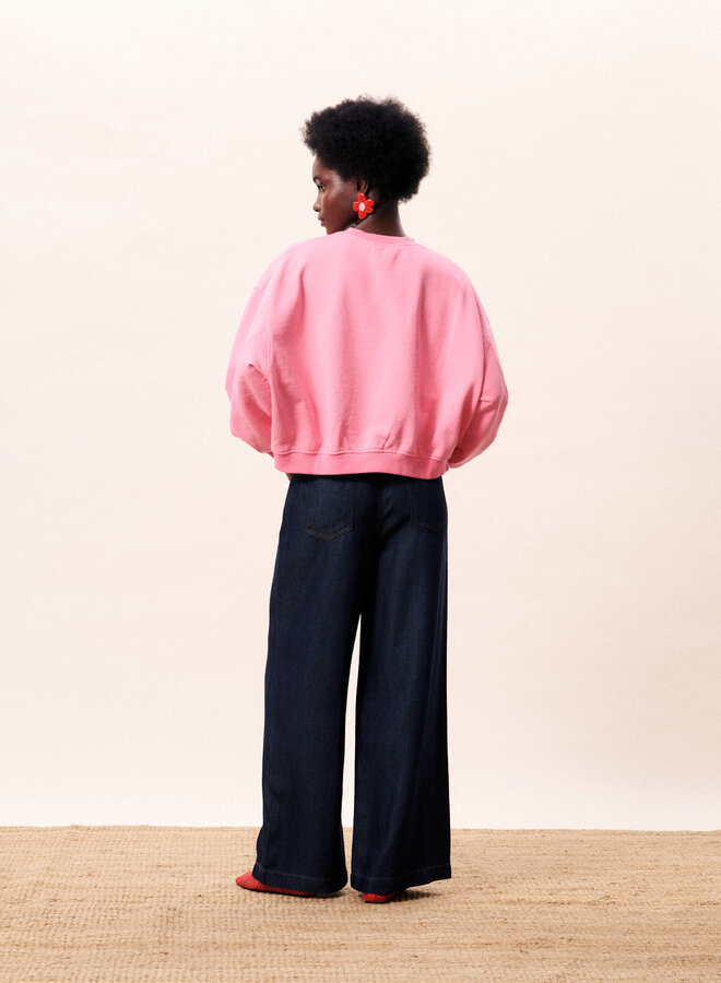 Chandail Frnch Paris Tamise sweat rose flash avec coeur