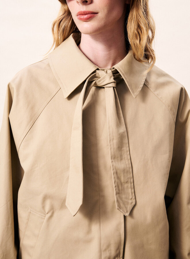 Trench court Frnch Paris Nerina beige