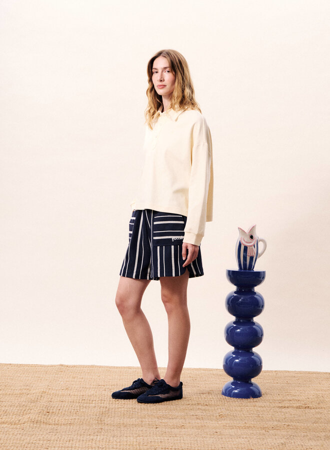 Polo Frnch Paris Larimar à manches longues crème