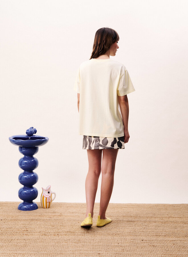 T-shirt Frnch Paris Lemna jaune beurre à dessin de glaçon