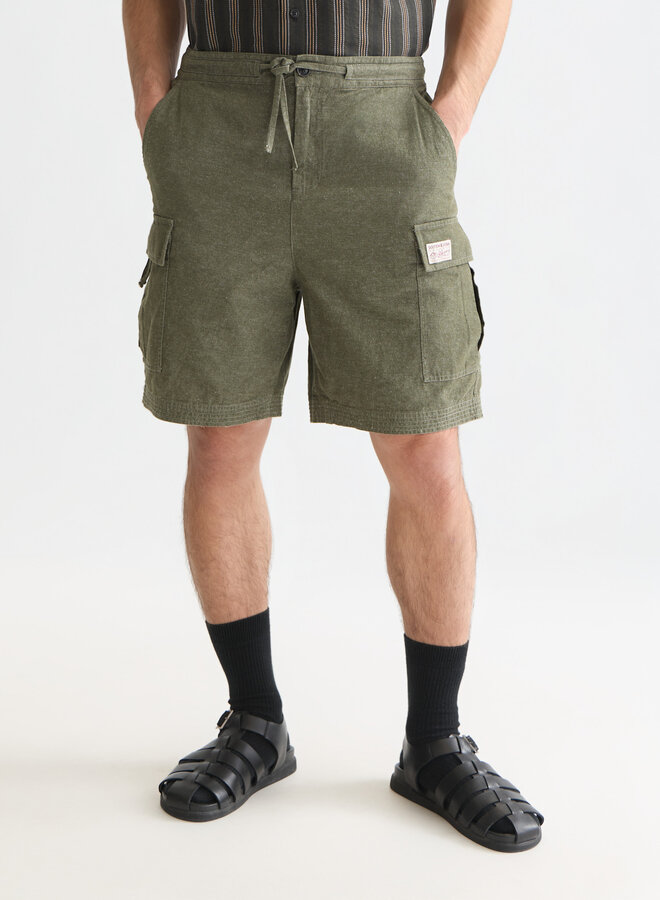 Bermuda cargo Scotch & Soda vert olive mélange