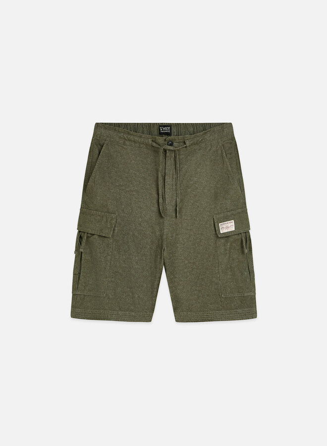 Bermuda cargo Scotch & Soda vert olive mélange