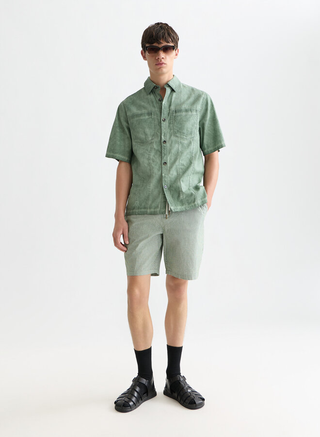 Bermuda Scotch & Soda à taille élastique vert jardin rayé