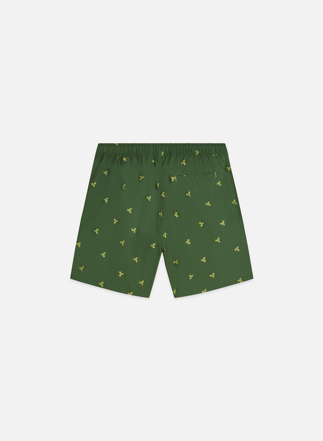 Maillot de bain Scotch & Soda vert jardin imprimé jaune chartreuse