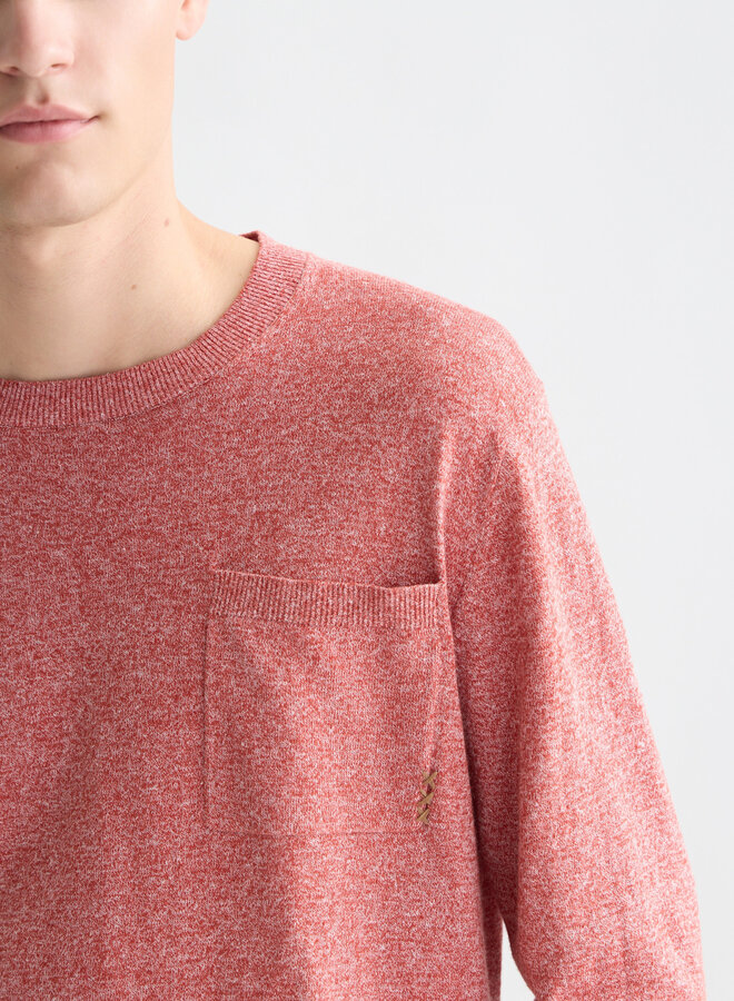 Tricot Scotch & Soda avec poche rouge mélange