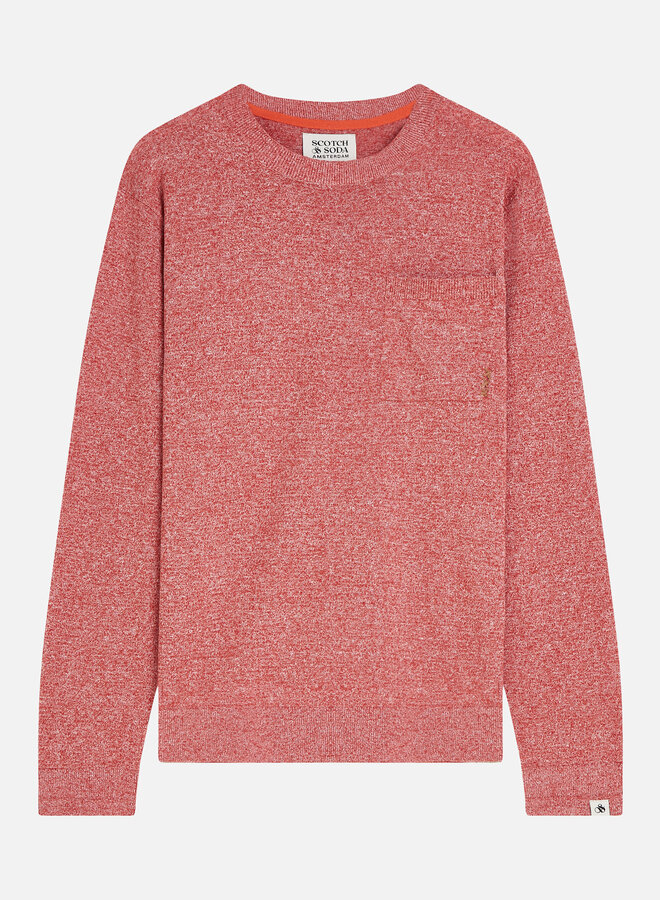 Tricot Scotch & Soda avec poche rouge mélange