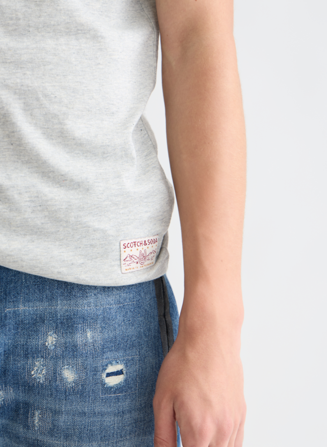 T-shirt Scotch & Soda gris pâle mélange