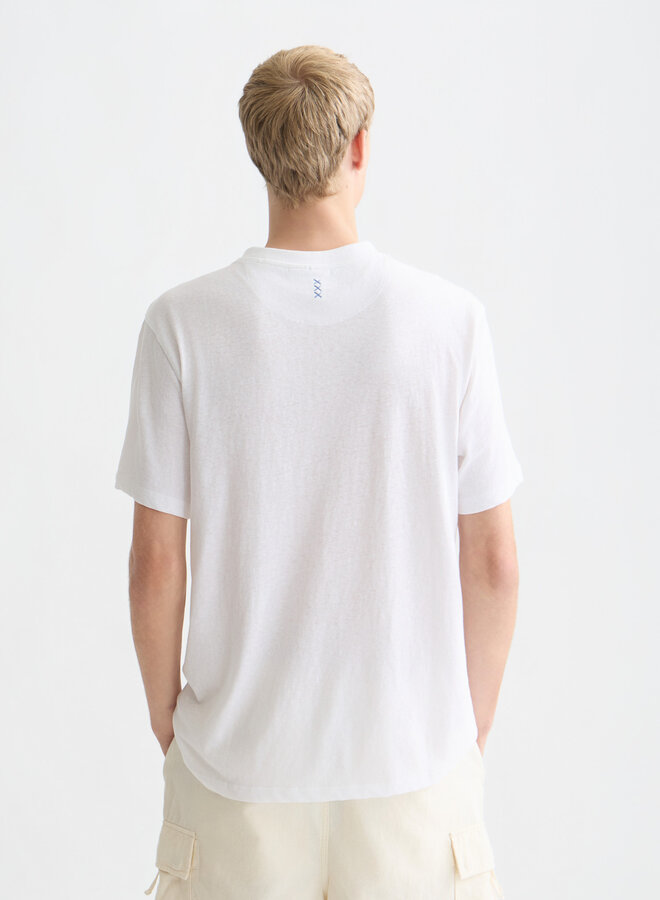 T-shirt Scotch & Soda en mélange de lin blanc