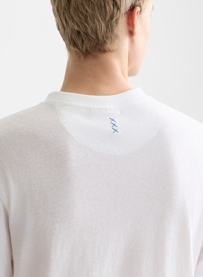 T-shirt Scotch & Soda en mélange de lin blanc