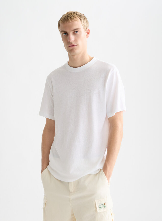 T-shirt Scotch & Soda en mélange de lin blanc