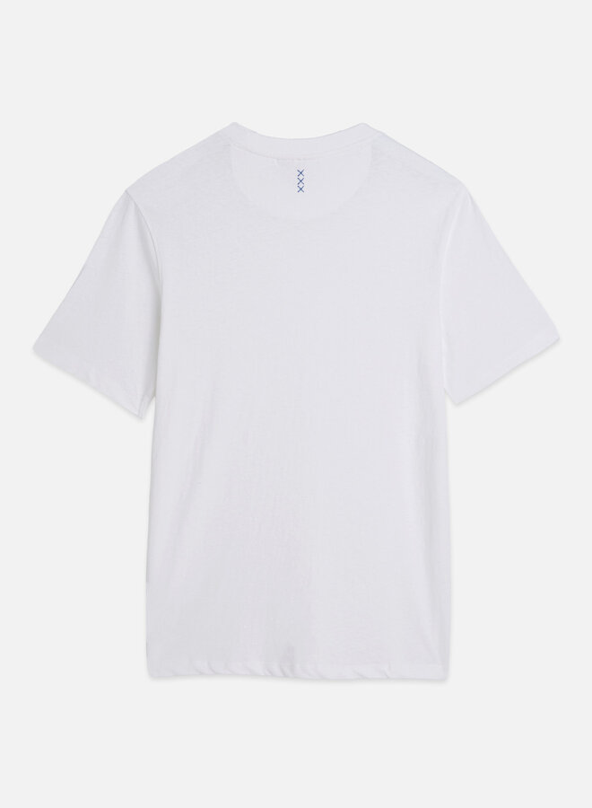 T-shirt Scotch & Soda en mélange de lin blanc