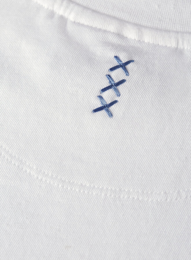 T-shirt Scotch & Soda en mélange de lin blanc