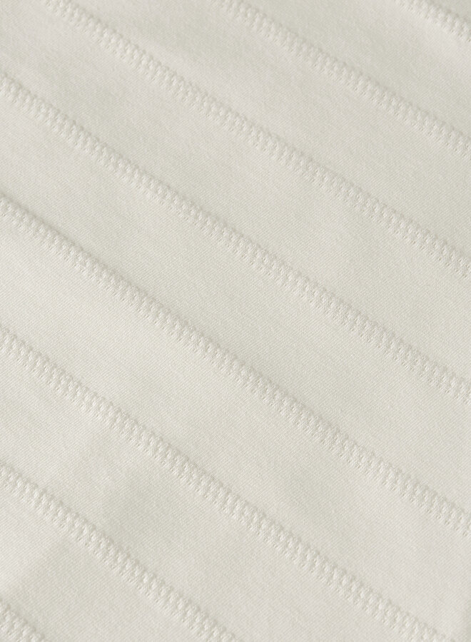 T-shirt Scotch & Soda à rayures tissées blanc cass/