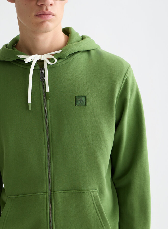 Cardigan Scotch & Soda à capuche molletonné vert jardin