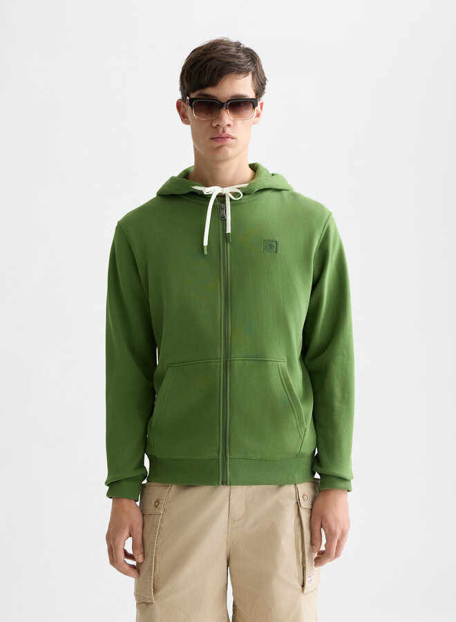 Cardigan Scotch & Soda à capuche molletonné vert jardin