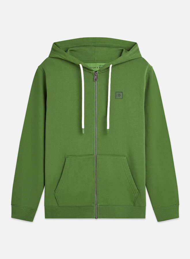 Cardigan Scotch & Soda à capuche molletonné vert jardin