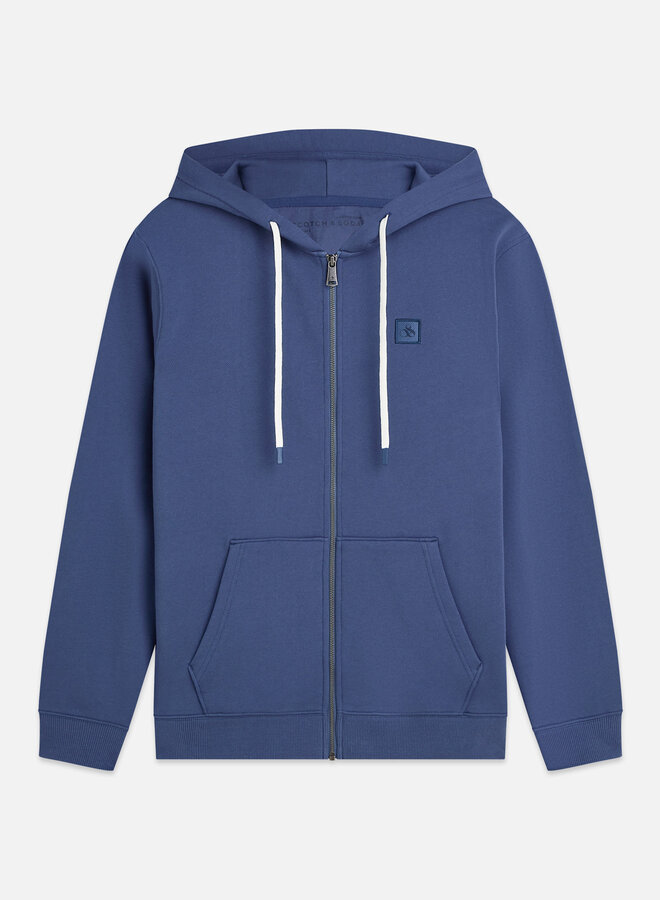 Cardigan Scotch & Soda à capuche molletonné bleu océan