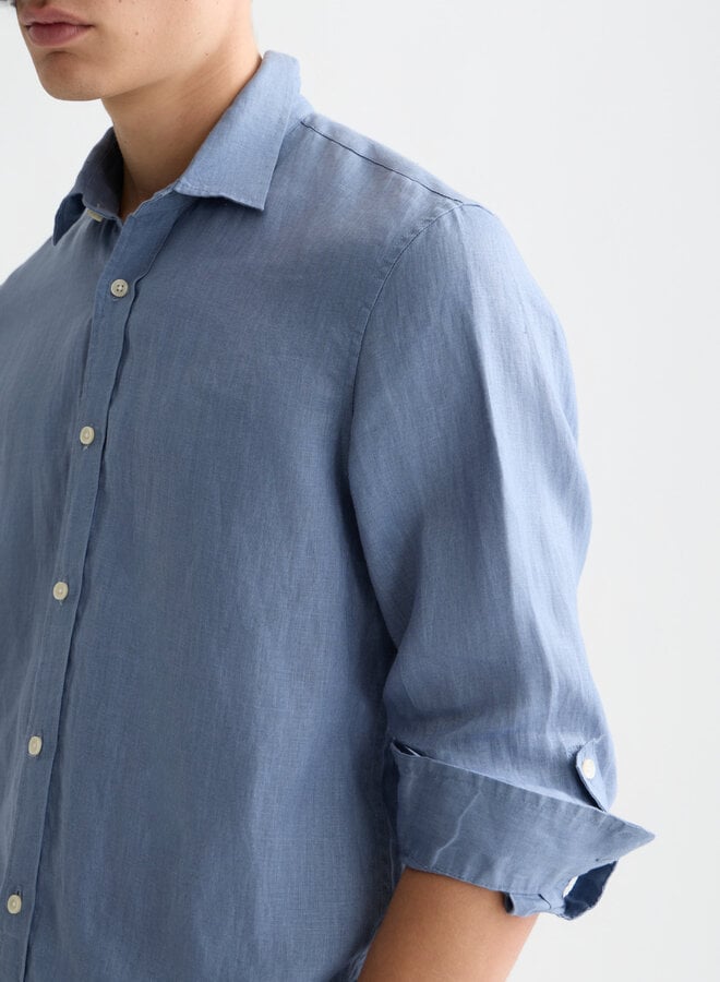 Chemise Scotch & Soda en lin bleu infini