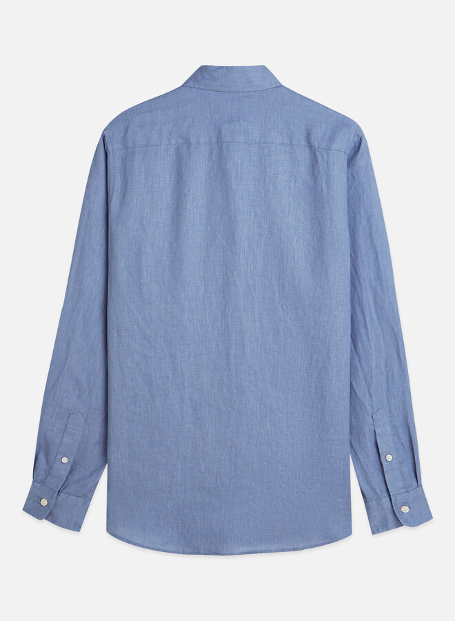 Chemise Scotch & Soda en lin bleu infini