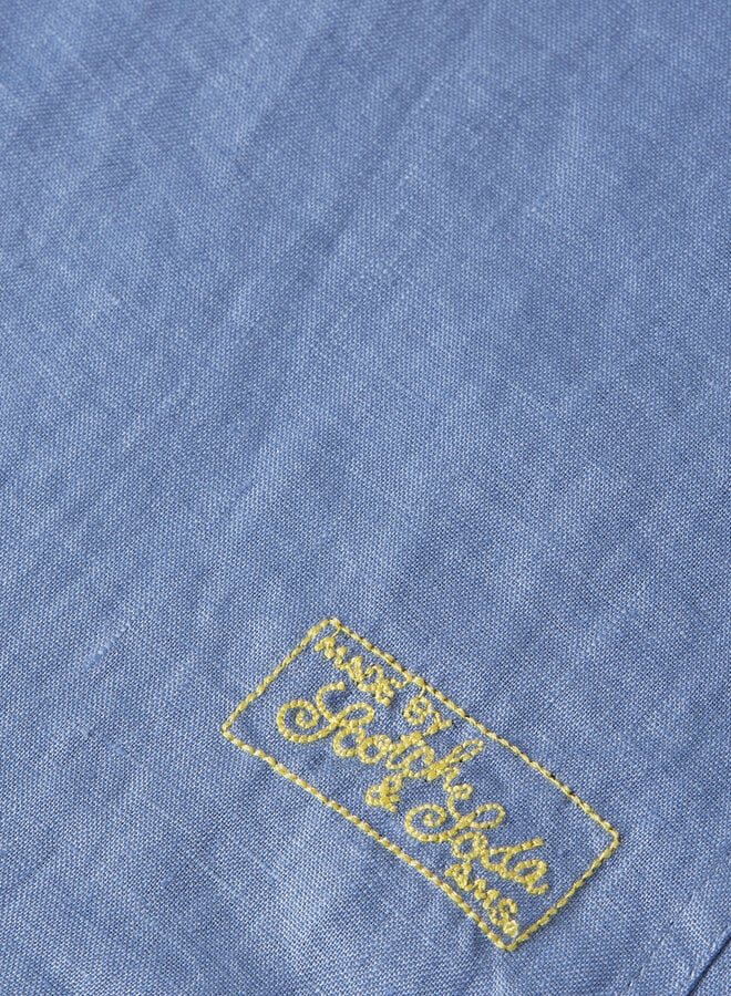 Chemise Scotch & Soda en lin bleu infini
