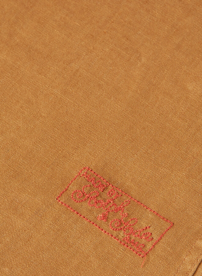 Chemise Scotch & Soda en lin caramel