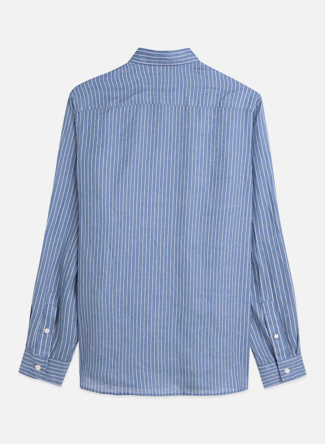 Chemise Scotch & Soda en lin bleu infini rayée