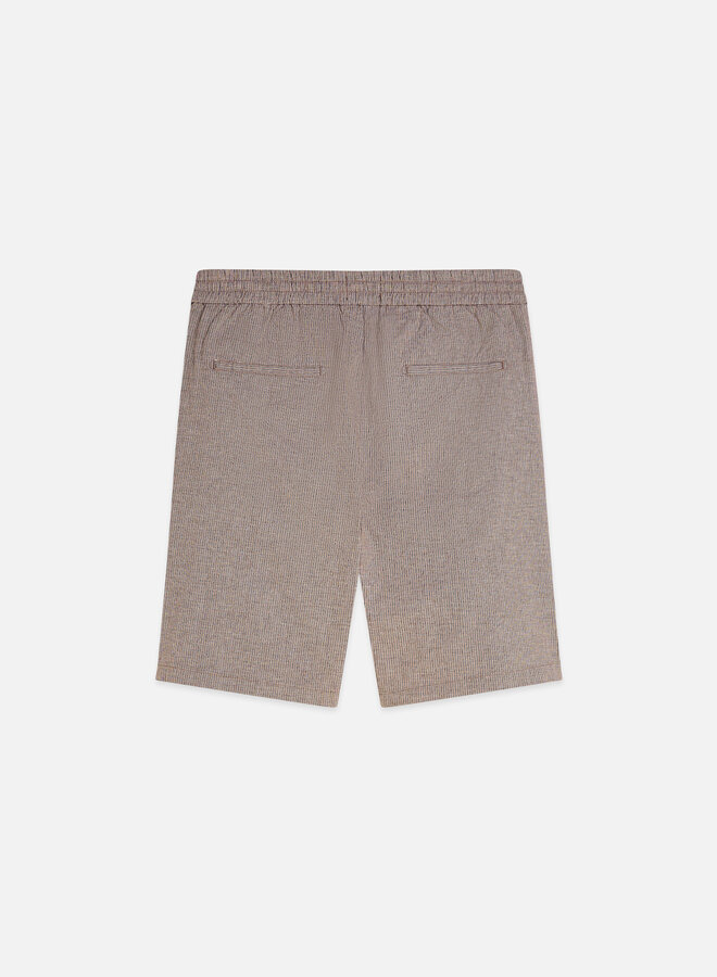 Bermuda Scotch & Soda à taille élastique tissé bleu marine & caramel