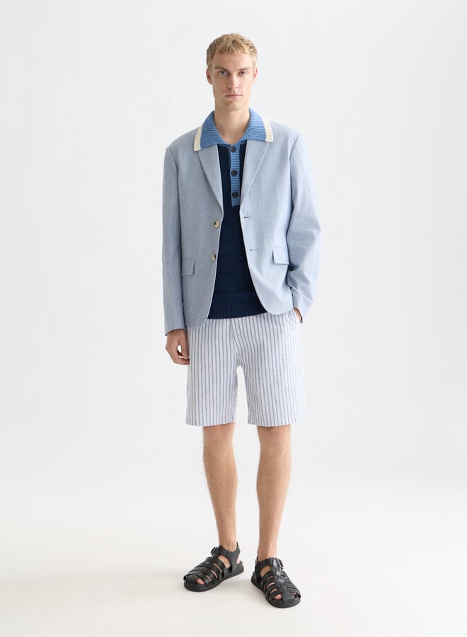 Bermuda Scotch & Soda bleu infini à double rayures blanches
