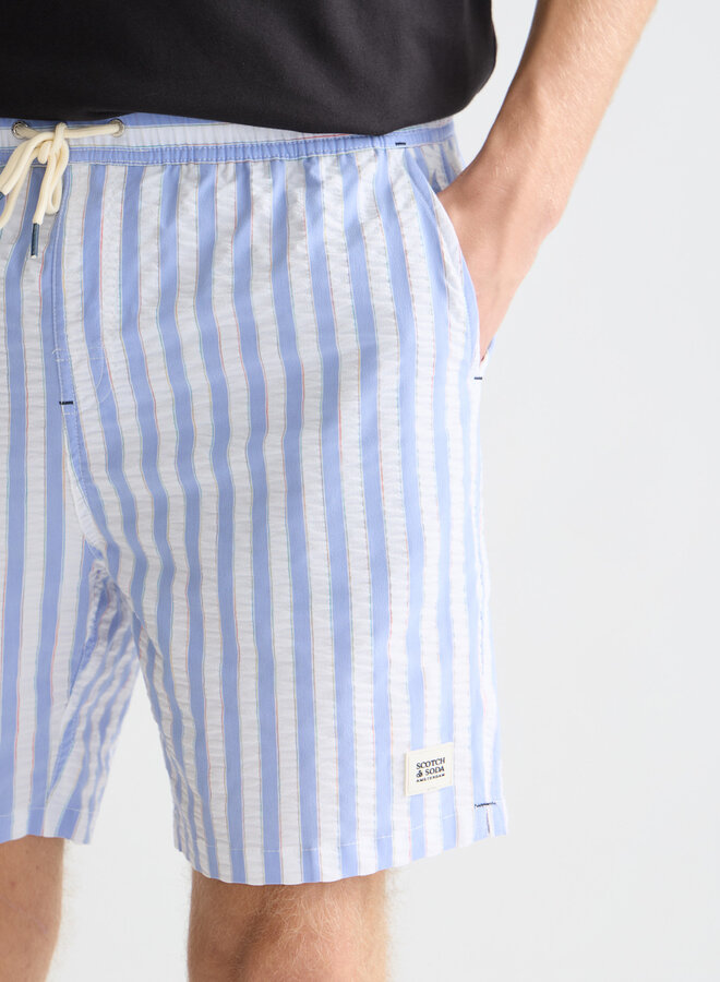 Maillot de bain Scotch & Soda bleu rayé blanc