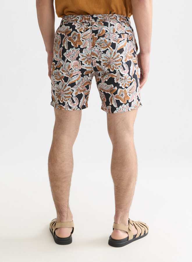 Maillot de bain Scotch & Soda noir paisley rose & caramel