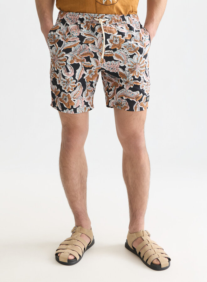 Maillot de bain Scotch & Soda noir paisley rose & caramel