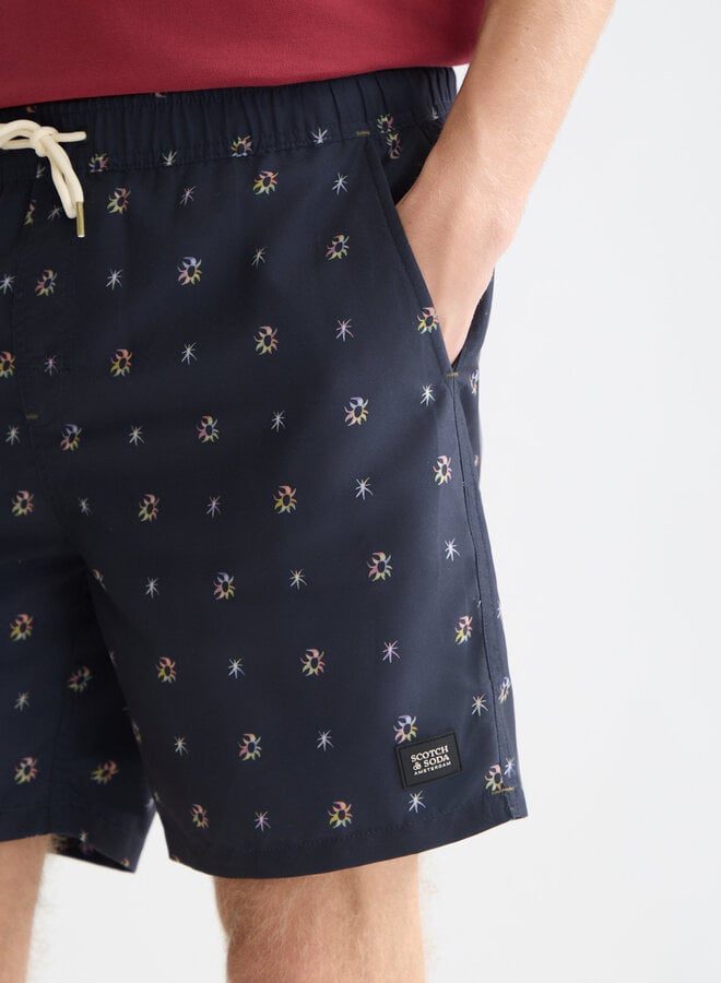 Maillot de bain Scotch & Soda bleu marine imprimé corail